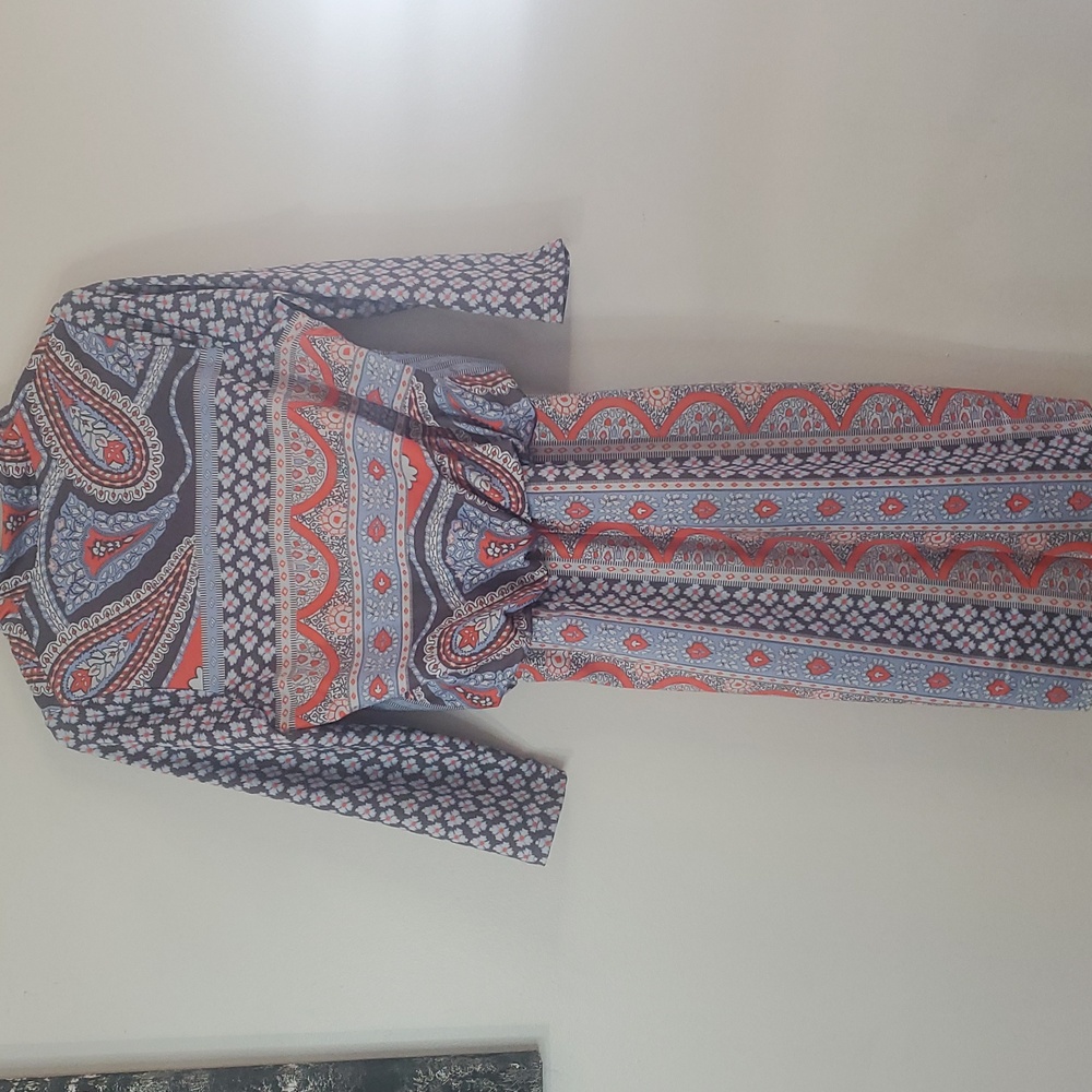 NWT Gretchen Scott So Sexy Paisley Park Dress Size XS V-Neck Mini Elastic Waist - Picture 7 of 10